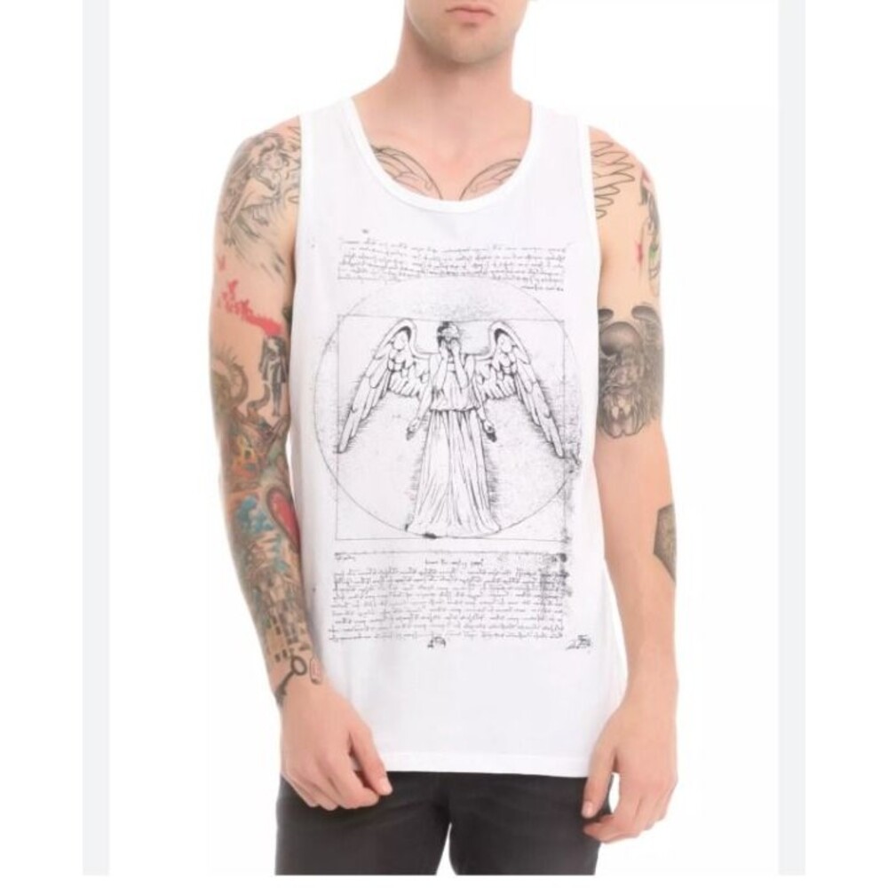 NWT Doctor Who Vitruvian Weeping Angel Tank Top